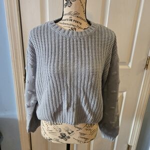 Jessica Simpson Textured Gray Sweater